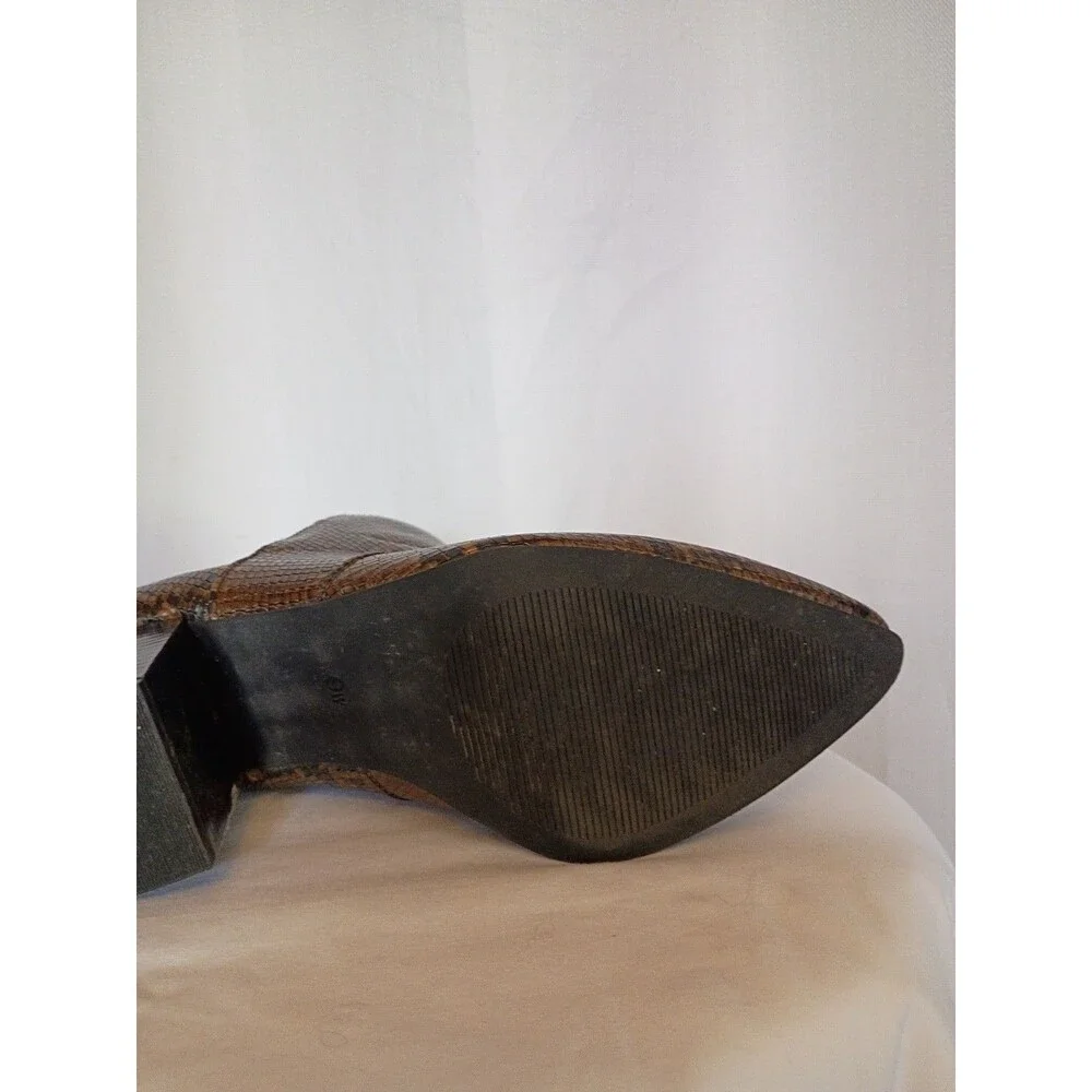 Lane Bryant Dream Cloud Snakeskin High Heel Slip on Bootie 9 Wide